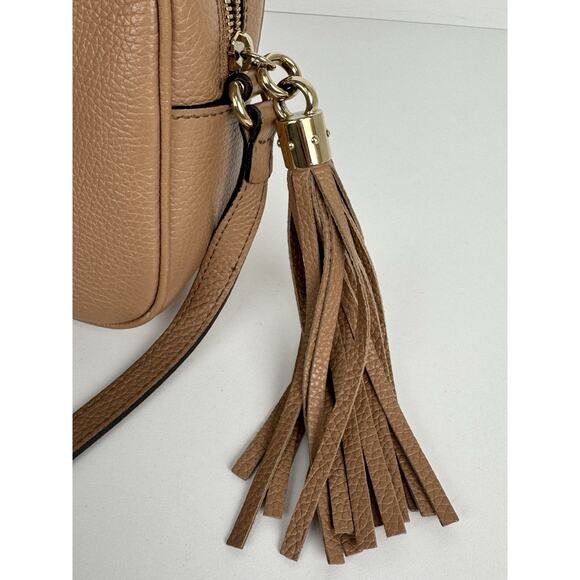 Gucci Soho Disco Small Leather Crossbody Bag Beige B-6 - Picture 11 of 16